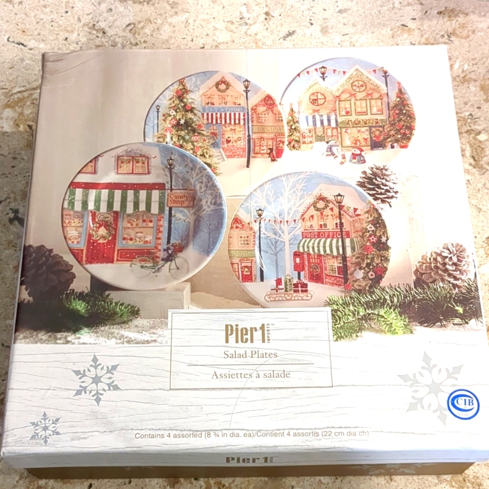 Pier One Christmas salad plates